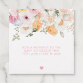 Millie Floral Baby Dusche Vielen Dank für Ihre Unt Geschenkanhänger (Rückseite)