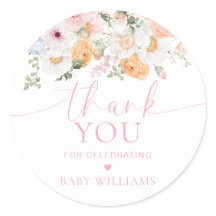 Millie Floral Baby Dusche Vielen Dank für Ihre Unt