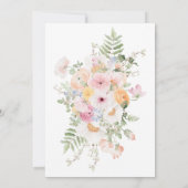 Millie Floral Baby Shower Einladung (Rückseite)