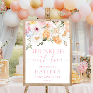 Millie Floral Baby Sprinkle Begrüßungszeichen Poster