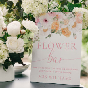 Millie Floral Blume Bar Sign Poster