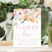Millie Floral Blume Bar Sign Poster