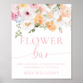 Millie Floral Blume Bar Sign Poster (Vorne)