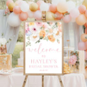 Millie Floral Brautparty Begrüßungszeichen Poster