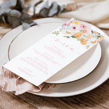 Millie Floral Long Menu & Vielen Dank