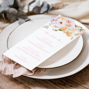 Millie Floral Long Menu & Vielen Dank Menükarte