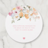 Millie Floral Pop das Champagner-Brautparty Geschenkanhänger (Rückseite)