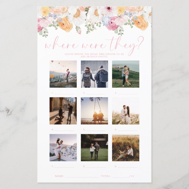 Millie Floral wo waren sie Urlaub Foto Game (Vorderseite)