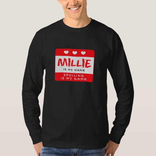 Millie ist mein Name Personalisiert Nickname Custo T-Shirt (Vorderseite)