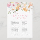 Millie Literary Loves Game Einladung (Vorderseite)