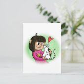 Millie und Cupcake Postkarte (Stehend Vorderseite)