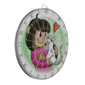 Millie und kleiner Kuchen Dartscheibe (Vorderseite Links)