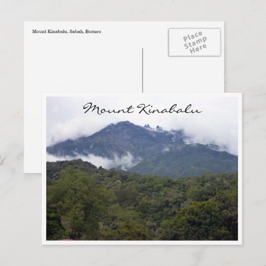 Millikinabalu-Entfernung Postkarte (Vorne/Hinten)
