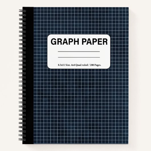 Millimeterpapier Spiralkomposition Notizblock (Vorderseite)