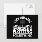 Millimeterpapier zeichnet etwas Pun Math Lehrer Postkarte (Vorne/Hinten)