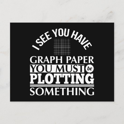 Millimeterpapier zeichnet etwas Pun Math Lehrer Postkarte (Vorderseite)