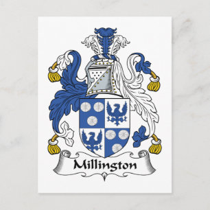 Millington Familienwappen Postkarte