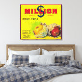 Million Dollar Apple Label - Walla Walla, WA Leinwanddruck (Insitu (Schlafzimmer))