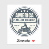 Million Dollar Autobahn Colour Motorrad-Reise Aufkleber (Blatt)