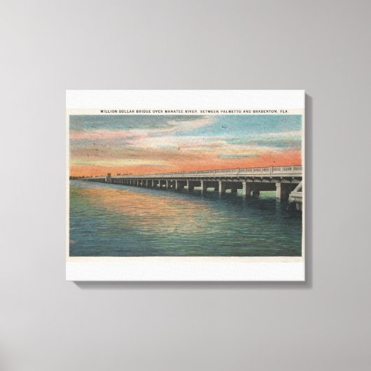 Million Dollar Brücke über den Manatee River, Leinwanddruck (Vorderseite)
