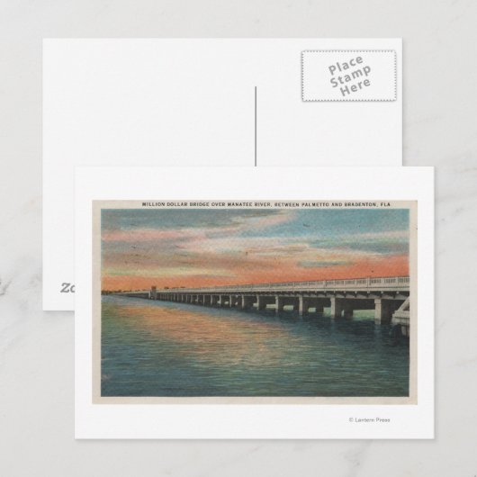 Million Dollar Brücke über den Manatee River, Postkarte (Vorne/Hinten)