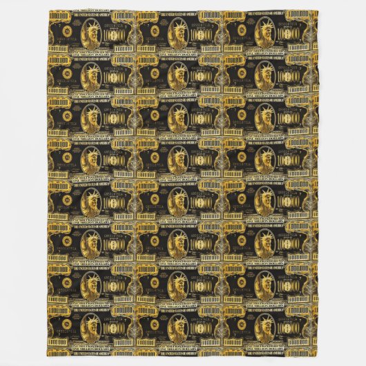 Million Dollar Gelddecke Fleecedecke (Vorderseite)