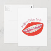 Million Dollar Lächeln Postkarte (Vorne/Hinten)