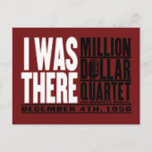 Million Dollar Quartet "I Was There" Postkarte (Vorderseite)