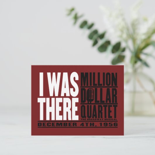 Million Dollar Quartet "I Was There" Postkarte (Stehend Vorderseite)