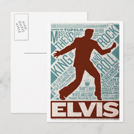 Million Dollar Quartett Elvis Type Postkarte (Vorne/Hinten)