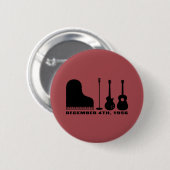 Million Dollar-Quartett-Instrumente - Schwarzes Button (Vorne & Hinten)