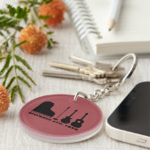 Million Dollar-Quartett-Instrumente - Schwarzes Schlüsselanhänger (Vorderseite rechts)