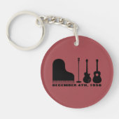 Million Dollar-Quartett-Instrumente - Schwarzes Schlüsselanhänger (Vorderseite)