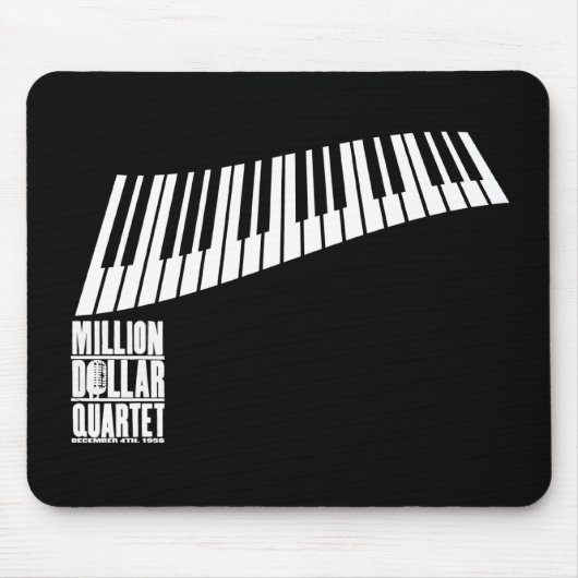 Million Dollar-Quartett-Klavier - Weiß Mousepad (Vorne)