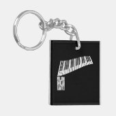 Million Dollar-Quartett-Klavier - Weiß Schlüsselanhänger (Vorderseite links)