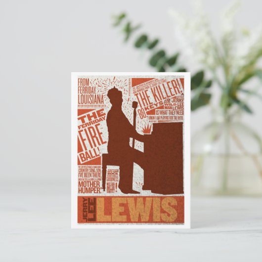 Million Dollar Quartett Lewis Type Postkarte (Stehend Vorderseite)