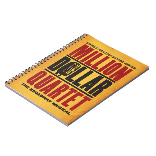 Million Dollar Quartett-Logo Notizblock (Linke Seite)