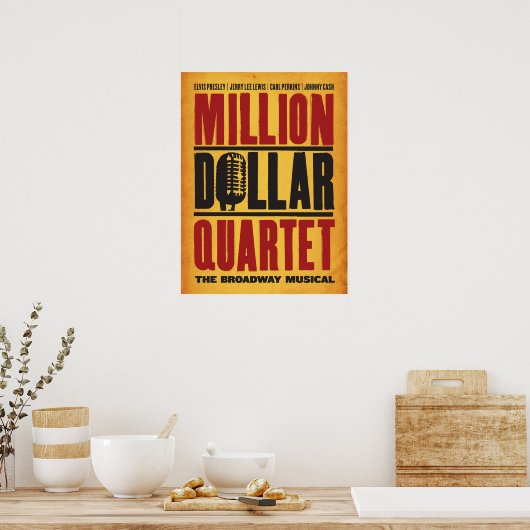 Million Dollar-Quartett-Logo Poster (Küche)