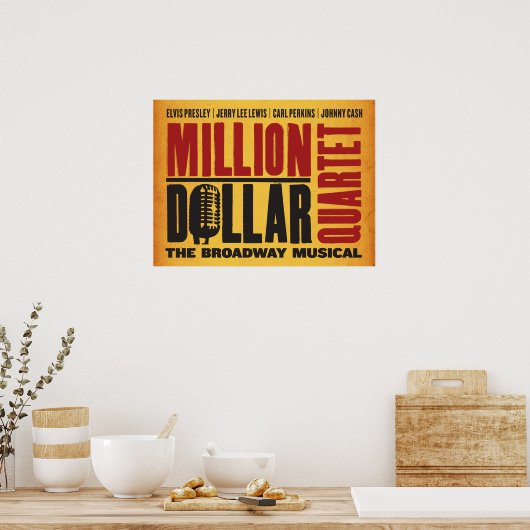 Million Dollar-Quartett-Logo Poster (Küche)