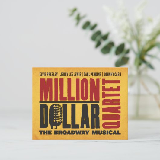 Million Dollar-Quartett-Logo Postkarte (Stehend Vorderseite)