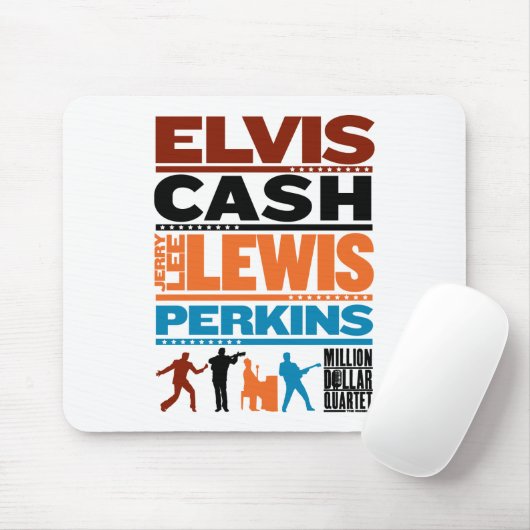 Million Dollar-Quartett-Namen Mousepad (Mit Mouse)