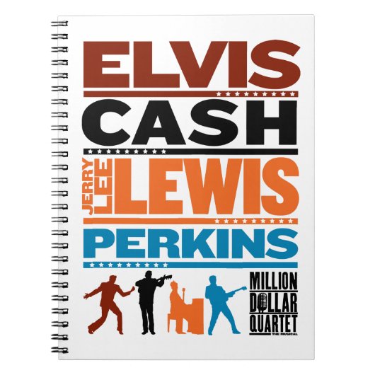 Million Dollar-Quartett-Namen Notizblock (Vorderseite)