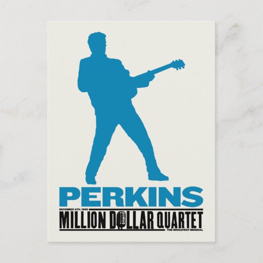 Million Dollar-Quartett Perkins Postkarte (Vorderseite)