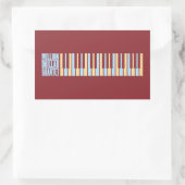 Million Dollar Quartett Piano Rechteckiger Aufkleber (Tasche)