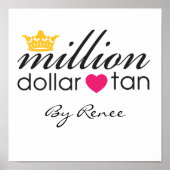 Million Dollar Tan Leinwand Zeichen Poster (Vorne)