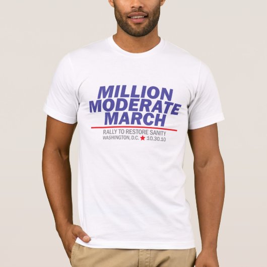 Million gemäßigter März-blauer Stapel T-Shirt (Vorderseite)