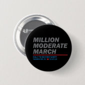 Million gemäßigter März Button (Vorne & Hinten)