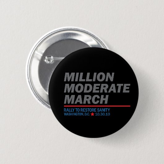 Million gemäßigter März Button (Vorne & Hinten)