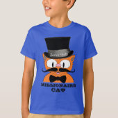 MILLIONAIRE CAT-Cartoon Mustache Extravagante Katz T-Shirt (Vorderseite)