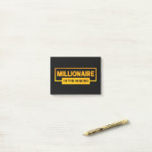 MILLIONAIRE IM MAKING POST-IT KLEBEZETTEL (Auf Schreibtisch)